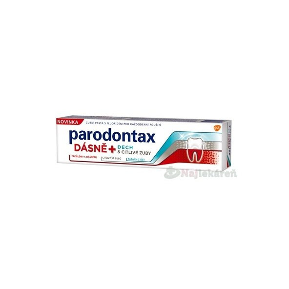 Parodontax ĎASNÁ + DYCH & CITLIVÉ ZUBY, zubná pasta 1x75 ml