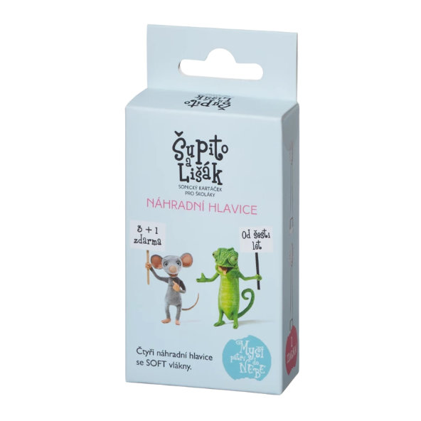 Šupito a Lišiak náhradné hlavice k sonickej kefke 4 ks