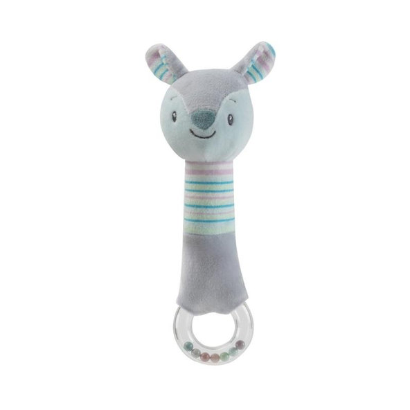 PETITE&MARS Hračka pískacia s hrkálkou veverička Boby