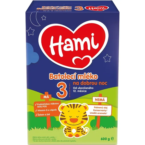 HAMI Batoľacie mlieko Na dobrú noc (od ukonč. 12 m) 1x600g