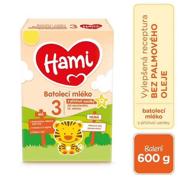 Hami Batoľacie mlieko s príchuťou vanilky (od ukonč. 12 m) 1x600g