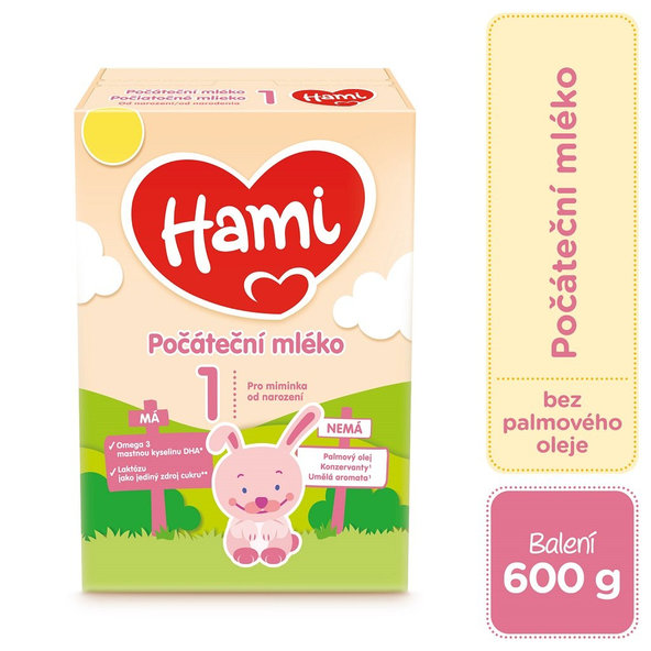 HAMI Počiatočné dojčenské mlieko (od narodenia), 1x600 g