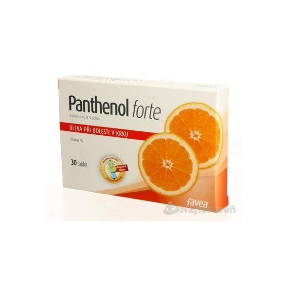 FAVEA Panthenol forte na bolesť hrdla 30 tbl