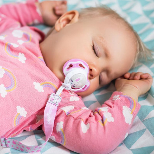 BABYONO Cumlík silikónový 2 ks 6-18 m+ zajko