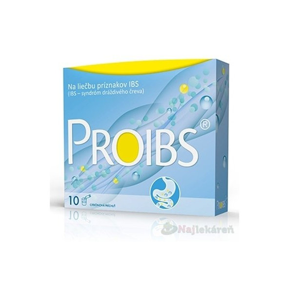 PROIBS vrecká, na žalúdočné problémy, citrónová príchuť 1x10 ks