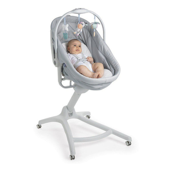 CHICCO Postieľka/lehátko/stolička Chicco Baby Hug 4v1 - Grey Re_Lux