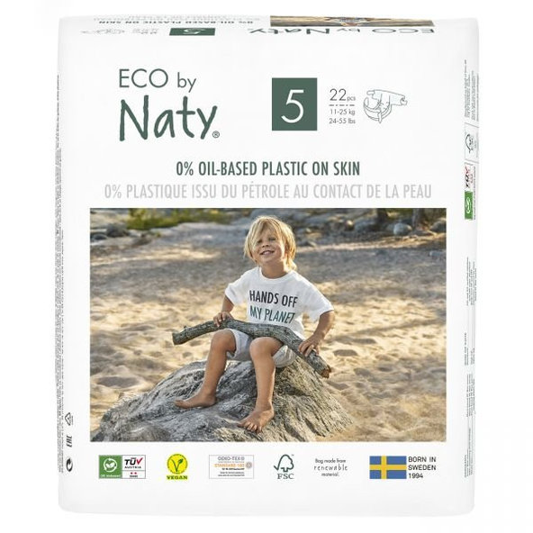 6x ECO BY NATY Plienky jednorazové 5 (11-25 kg) 22 ks