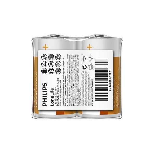 BORGY Batéria zinkochloridová C 2ks