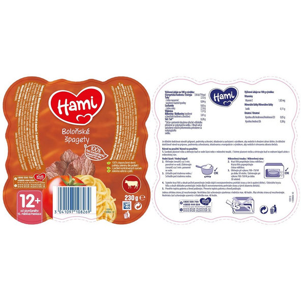 HAMI Malý Gurmán Boloňské špagety 230g