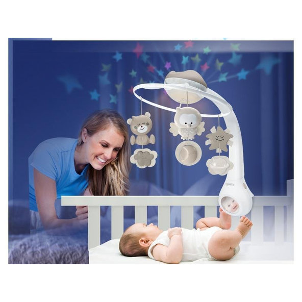 INFANTINO Hudobný kolotoč s projekciou 3v1 ecru