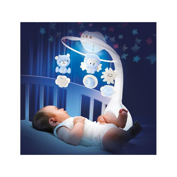 INFANTINO Hudobný kolotoč s projekciou 3v1 modrý