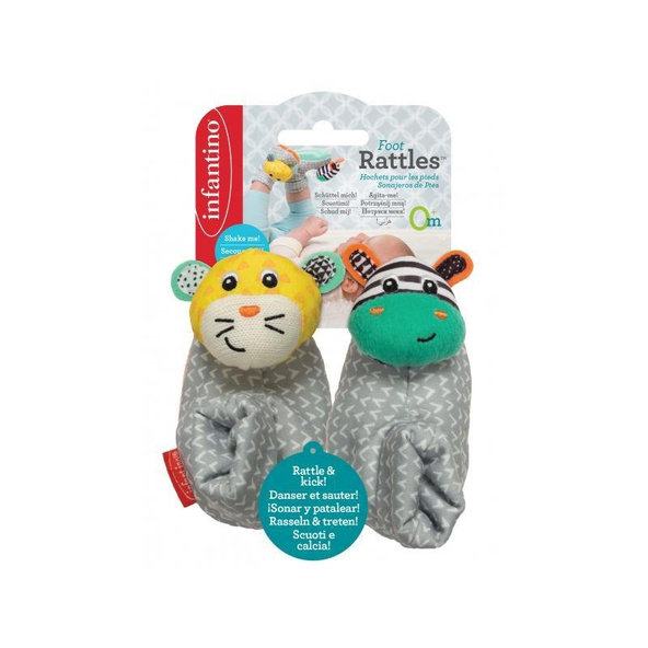 INFANTINO Hrkálky na nožičky Zebra & Tiger