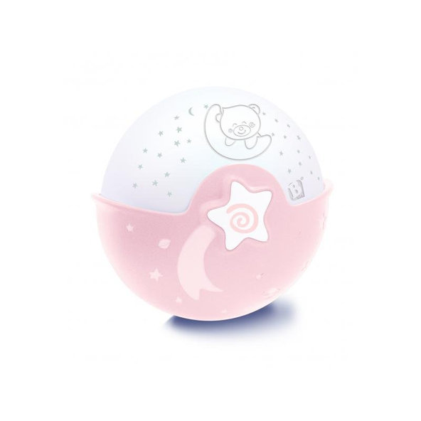 INFANTINO Nočná lampička s projekciou ružová