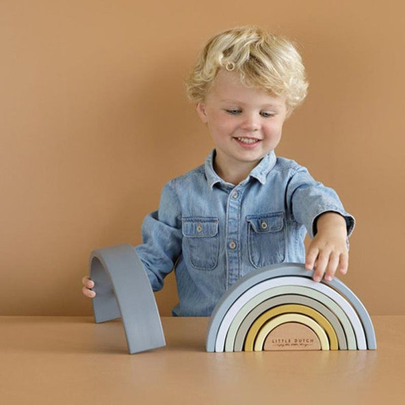 LITTLE DUTCH Skladačka dúha Blue