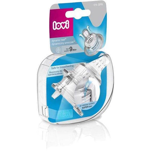 LOVI Silikónový cumlík na fľašu Super Vent rýchly 2 ks