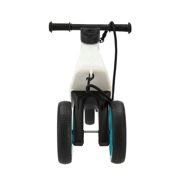 TEDDIES Odrážadlo Funny wheels Rider SuperSport biele/tyrkys 2v1+popruh