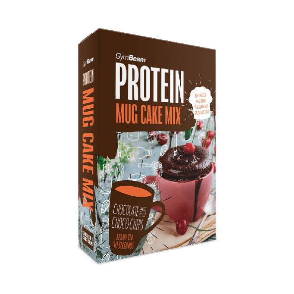 Proteínový Mug Cake Mix - GymBeam, vanilka s kúskami čučoriedok, 500g