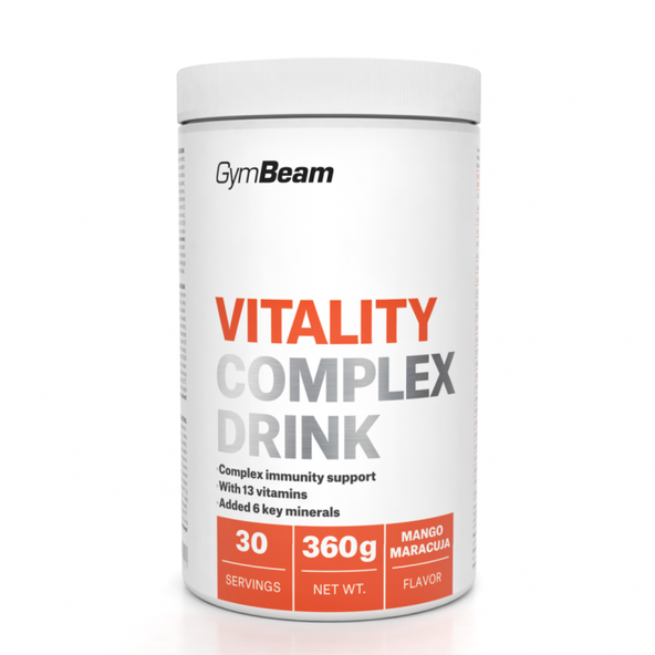 Vitality Complex Drink - GymBeam, príchuť zelené jablko, 360g