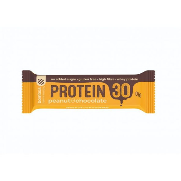 Proteínová tyčinka Protein 30 % - Bombus, čokoláda arašidy, 50g