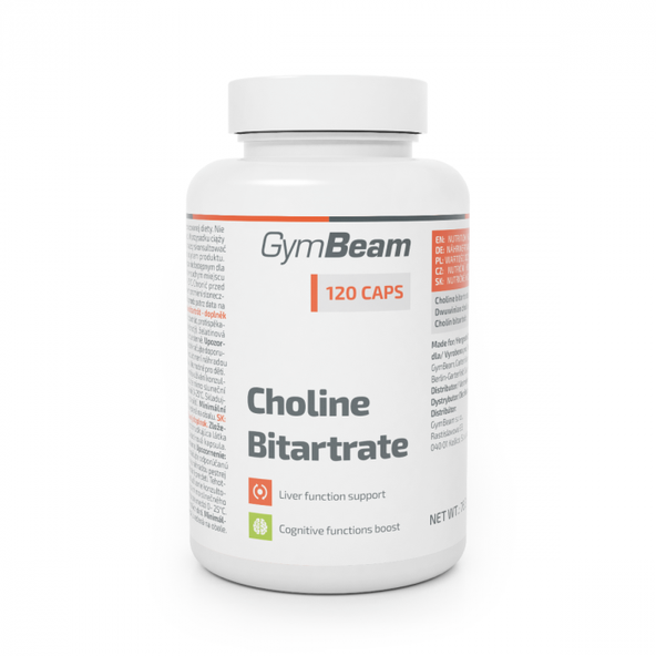 Cholín Bitartrát - GymBeam, 120cps