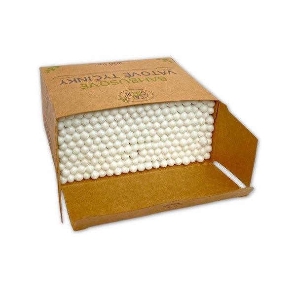 Bambusové tyčinky do uší - EatGreen - 200 ks