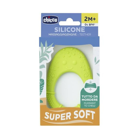 CHICCO Hryzačka silikónová Super Soft Avokádo 2m+