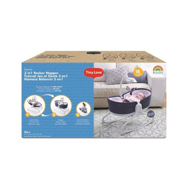 TINY LOVE Lehátko kolíska 3v1 Denim, 0m+, do 9 kg