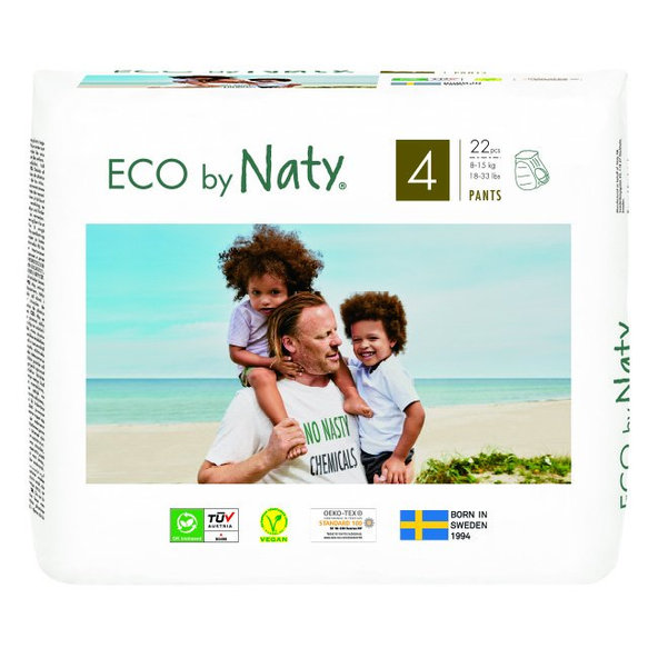 ECO BY NATY 4 Pants, 22 ks (8-15 kg) - kalhotkové plienky