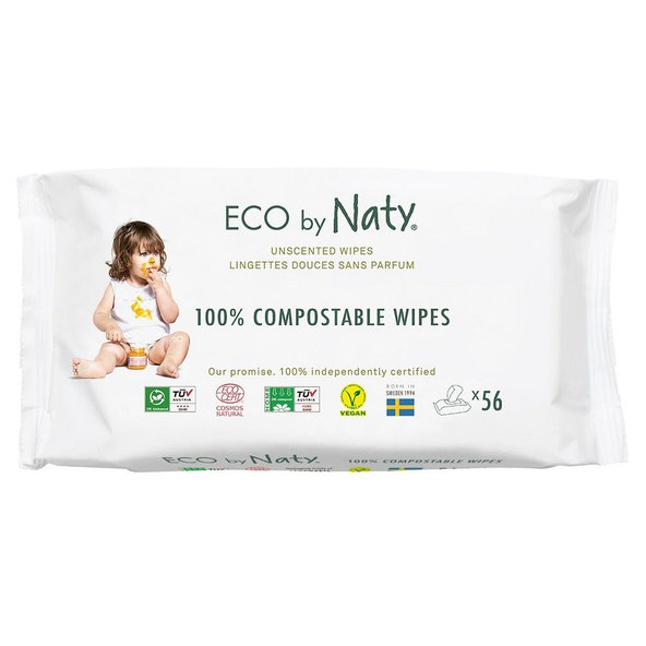 ECO BY NATY Sensitive 56 ks, bez vône - vlhčené obrúsky
