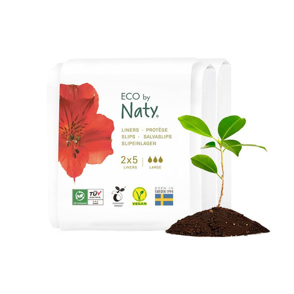 ECO BY NATY Vložky dámske slipové - super - cestovné balenie (2x5 ks)