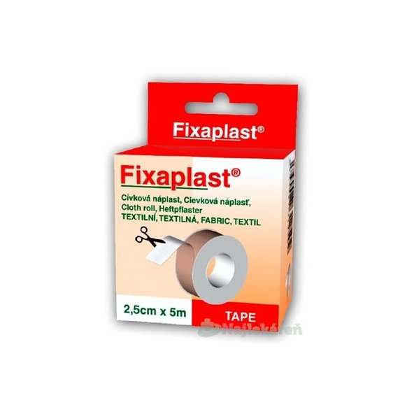 FIXAplast Cievková náplasť textilná (2,5cmx5m)  1ks