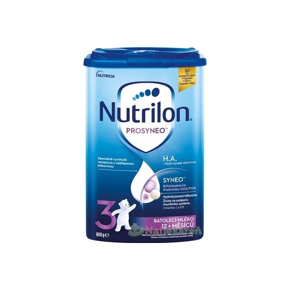 Nutrilon 3 PROSYNEO H.A. - Hydrolyzed Advance, batoľacie mlieko (12+m), 800g