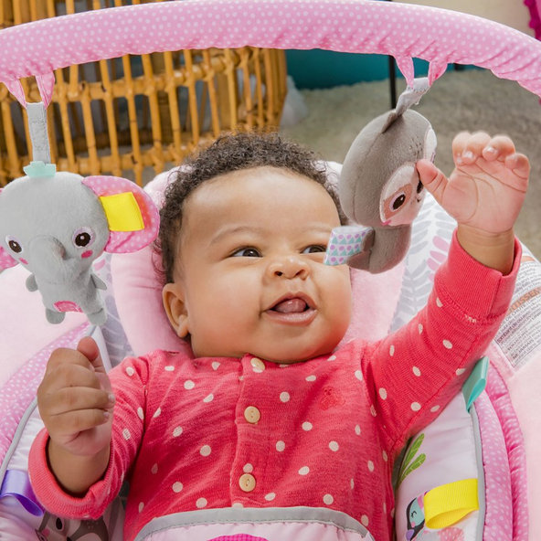 BRIGHT STARTS Lehátko vibrujúce s melódiou Rosy Vines™  0m+, do 9 kg