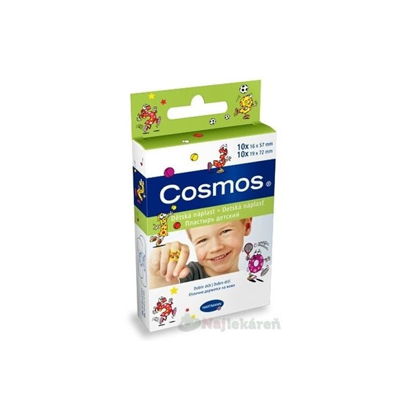 COSMOS Detská náplasť na rany 2 veľkosti  20ks