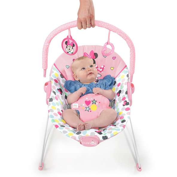 DISNEY BABY Lehátko vibrujúce Minnie Mouse Spotty Dotty 0 m+, do 9 kg
