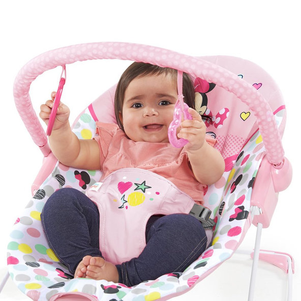 DISNEY BABY Lehátko vibrujúce Minnie Mouse Spotty Dotty 0 m+, do 9 kg