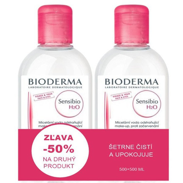 BIODERMA Sensibio H2O micelárna voda 500 + 500ml