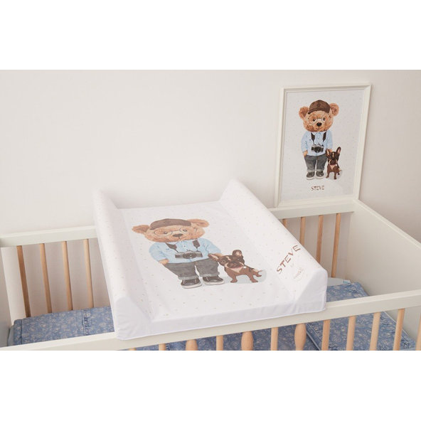 CEBA Podložka prebaľovacia 2-hranná s pevnou doskou (50x70) Comfort Fluffy Puffy Poly