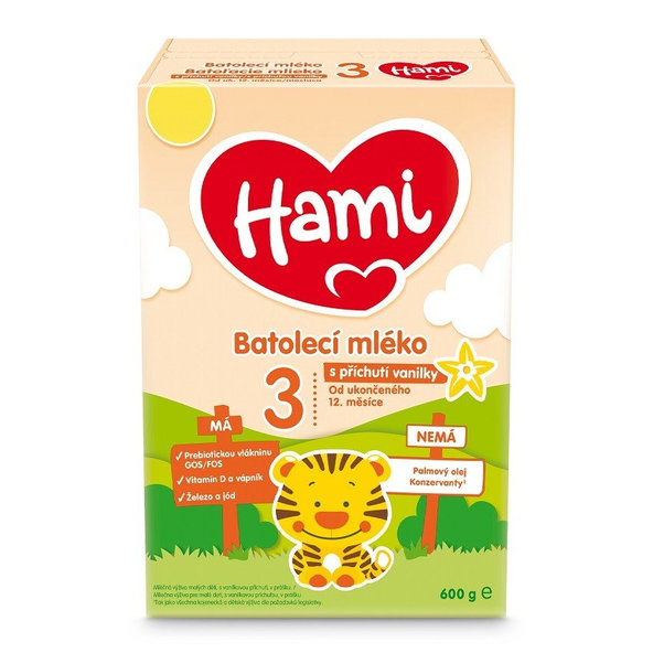 Hami Batoľacie mlieko s príchuťou vanilky (od ukonč. 12 m) 1x600g