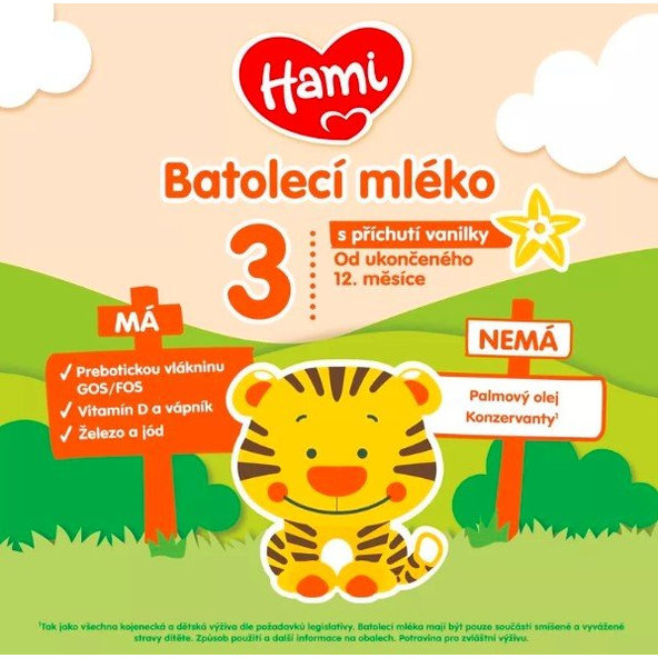 Hami Batoľacie mlieko s príchuťou vanilky (od ukonč. 12 m) 1x600g