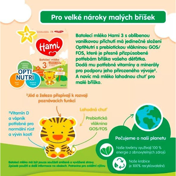 Hami Batoľacie mlieko s príchuťou vanilky (od ukonč. 12 m) 1x600g
