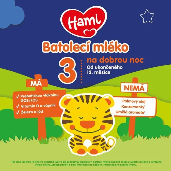 HAMI Batoľacie mlieko Na dobrú noc (od ukonč. 12 m) 1x600g