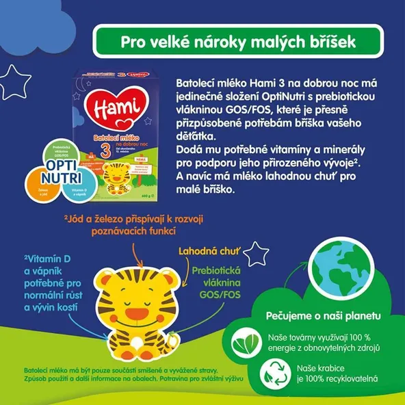 HAMI Batoľacie mlieko Na dobrú noc (od ukonč. 12 m) 1x600g