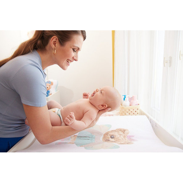 CEBA Podložka prebaľovacia 2-hranná mäkká (48x70) Cosy Fluffy Puffy Joe