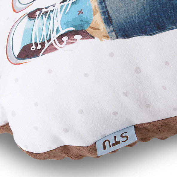 CEBA Vankúšik na maznanie 50 cm + Darček plagát 30 x 40 cm Fluffy Puffy Stu v balení