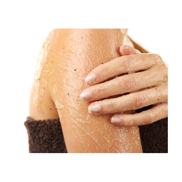 Detoxikačný telový peeling do sprchy Tmavý cukor, káva, pomaranč IKAROV 150 g