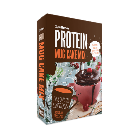 Proteínový Mug Cake Mix - GymBeam, vanilka s kúskami čučoriedok, 500g