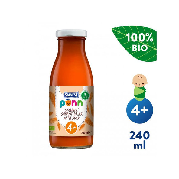 SALVEST Põnn BIO Šťava mrkvová s dužinou 240ml