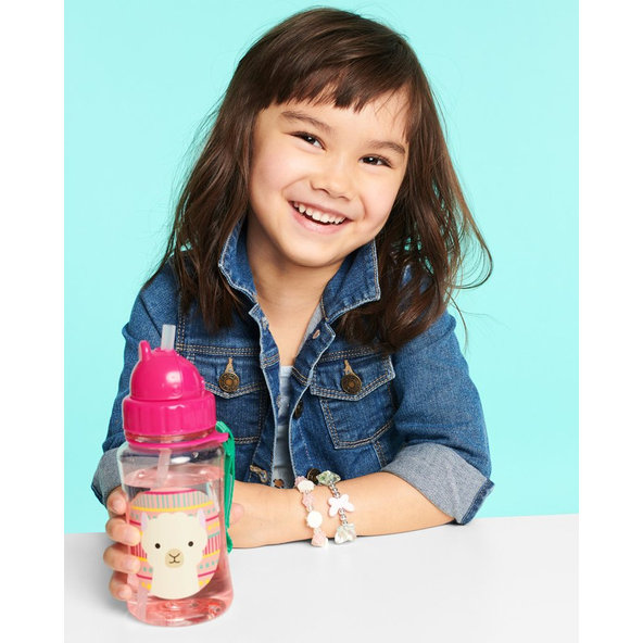 SKIP HOP Zoo Hrnček so slamkou PP bez PVC a BPA Lama 12 m+