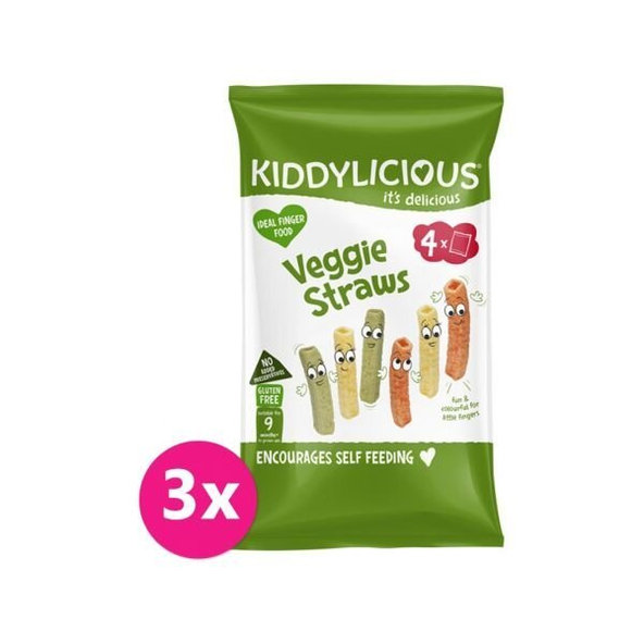 3x KIDDYLICIOUS Zeleninové tyčinky